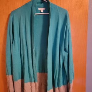 Color block cardigan